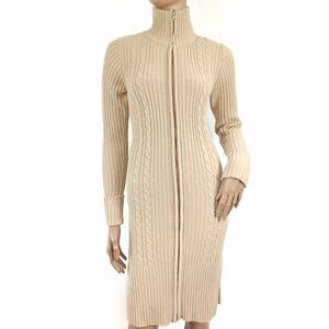 SUSPICIOUS LINES Sweater Long Cardigan Zip Front S/M